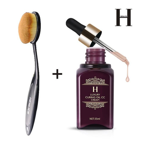HENLICS Organic Plant Essential Oil CC Cream Face Makeup Liquid